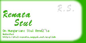 renata stul business card